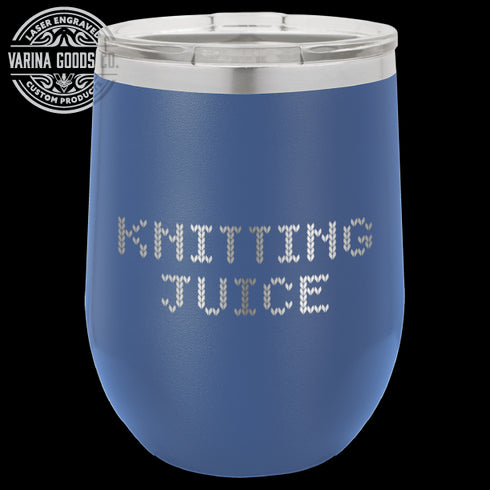 Laser Engraved Knitting Juice Wine Tumbler